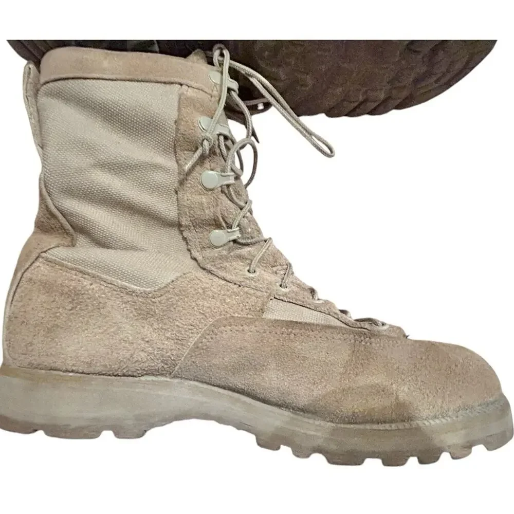Belleville Combat Boots Mens 12 Tan Suede 790A Gore-Tex Waterproof Vibram USA